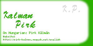 kalman pirk business card
